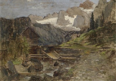 Gosau Mill with Dachstein by Theodor von Hormann